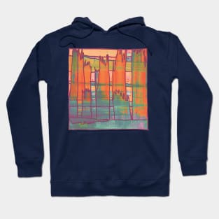 Liminal Space II Orange Abstraction Hoodie